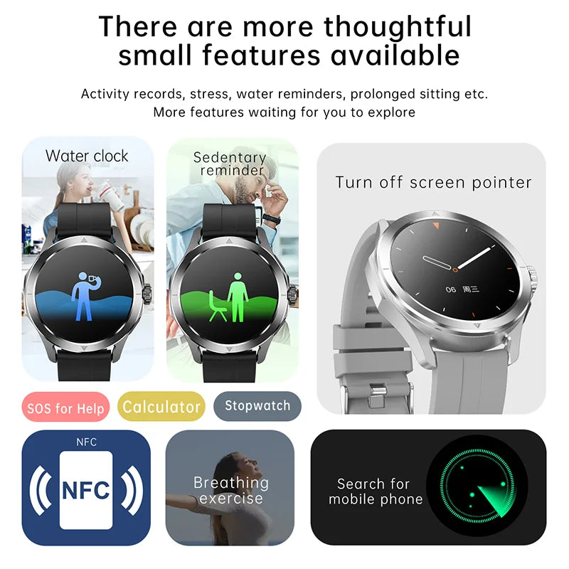 Reloj inteligente deportivo XIAOMI S4 Ultra con GPS para hombre, pantalla AMOLED HD, Bluetooth, llamadas, NFC, control del ritmo cardíaco, resistente al agua hasta 5 ATM