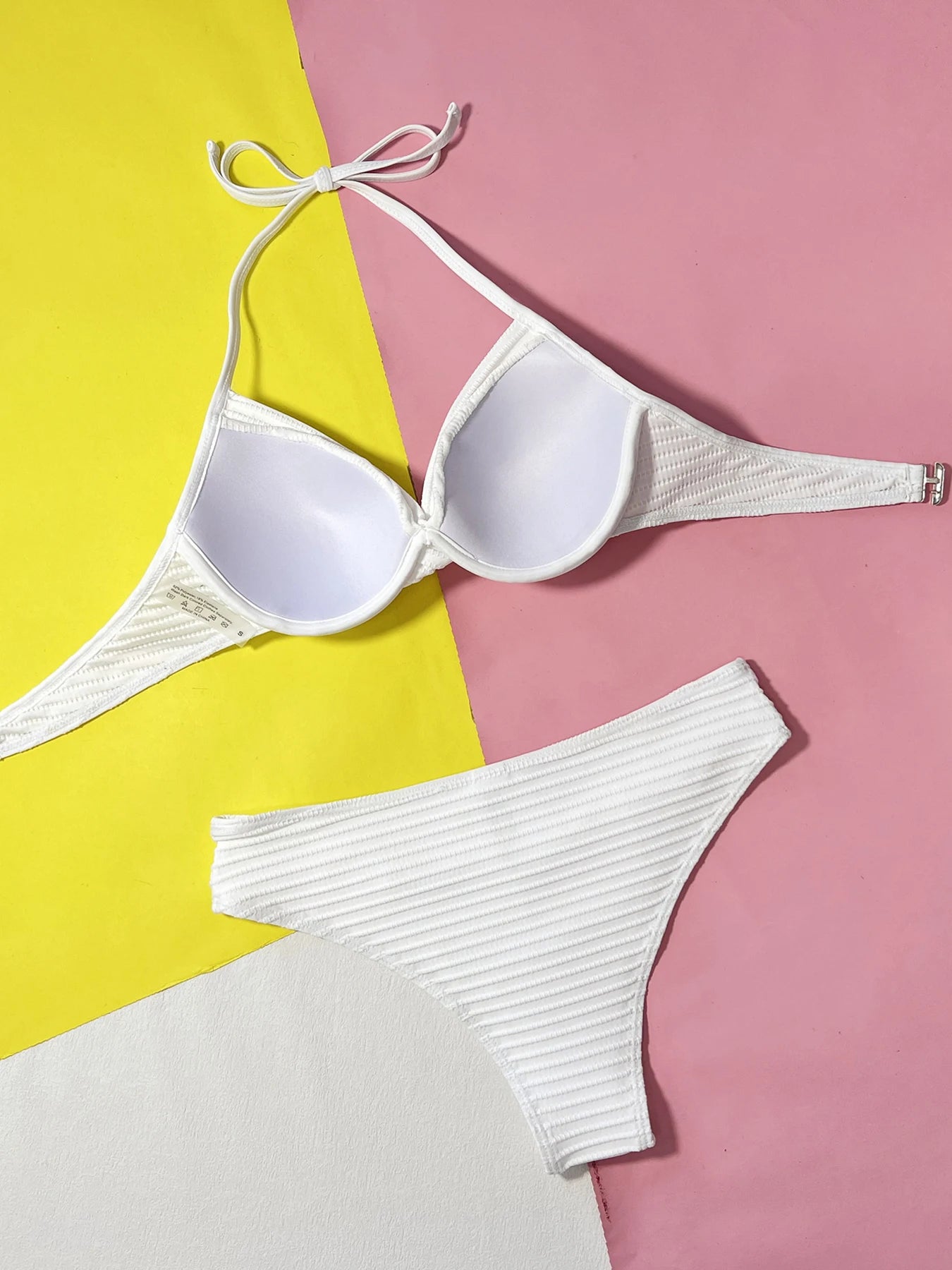 2025 Nuevo Bikini Sexy Cruzado Push Up Traje de Baño Mujer Traje de Baño Femenino Halter Bikini Conjunto Traje de Baño de Dos Piezas Ropa de Playa Natación