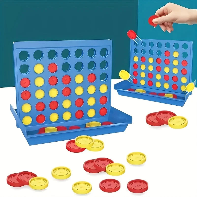 El clásico juego de Conecta 4 para 2 jugadores; Conecta 4 en cuadrícula, consigue 4 en raya para niños de 6 años en adelante, juegos de patio para