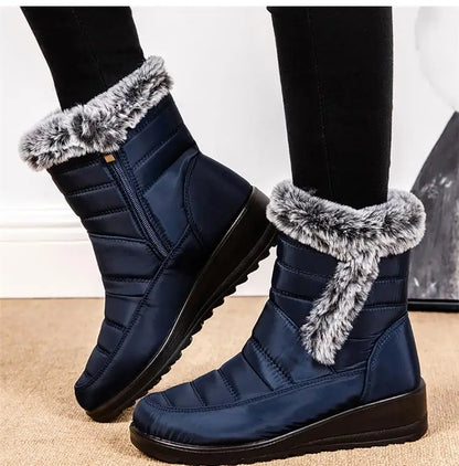 Botas de nieve para mujer, zapatos sólidos para mujer, zapatos impermeables para mujer, botines nuevos, botas planas para mujer, zapatos de invierno para mujer, botas