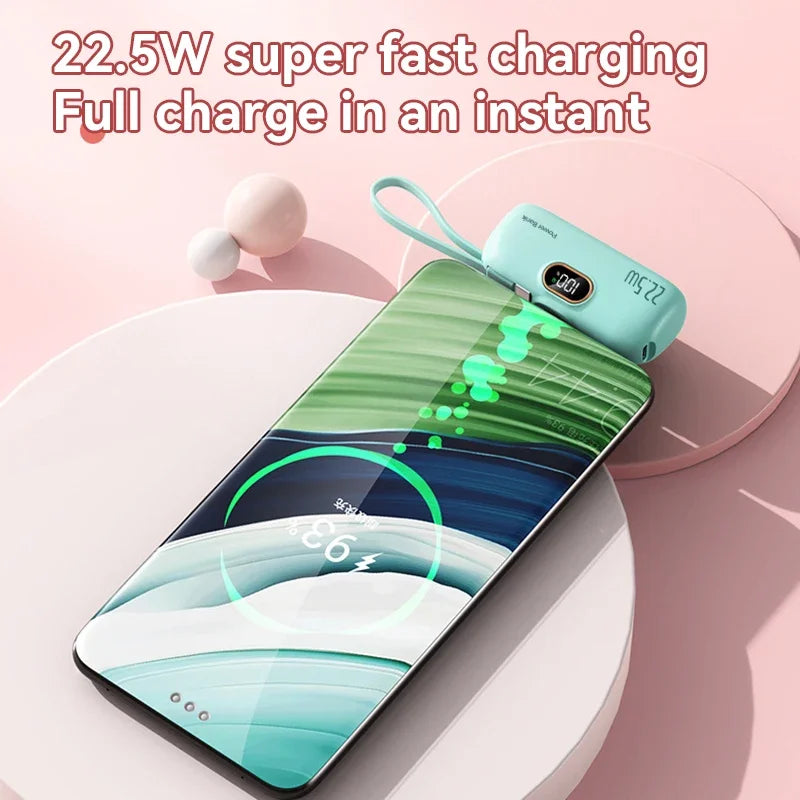 Xiaomi - Mini banco de energía de 500.000 mAh, 22,5 W, alta capacidad, carga ultrarrápida, para iPhone, Huawei y Samsung