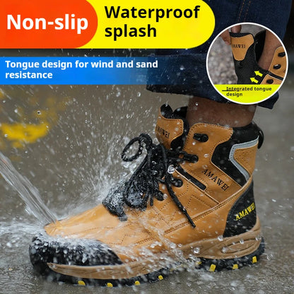 Botas de seguridad para hombre, con punta de acero, antiperforación, anticaídas, indestructibles, antideslizantes, impermeables