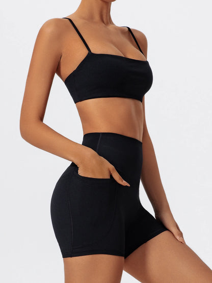 Ctenkevet - Conjunto de dos piezas para mujer, para gimnasio, entrenamiento, sujetador de yoga, pantalones cortos, ropa deportiva, camisola de secado rápido