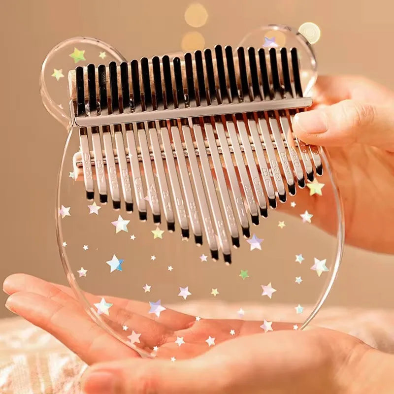 HLURU Kalimba 17, piano de pulgar de 21 teclas, cristal acrílico, Kalimba 17, piano de dedo de 21 teclas para principiantes y niños, instrumento de teclado