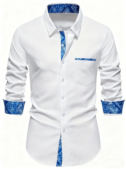 10 colors men's long sleeves, business trip, simple and stylish design, regular shirt, XS-6XL size, fast delivery