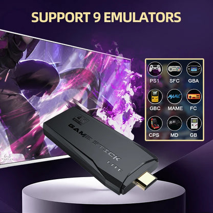 Consola de videojuegos arcade VILCORN 4K TV Game Stick con doble joystick arcade para juegos MAME/Sega/PS1/Atari, regalo para niños