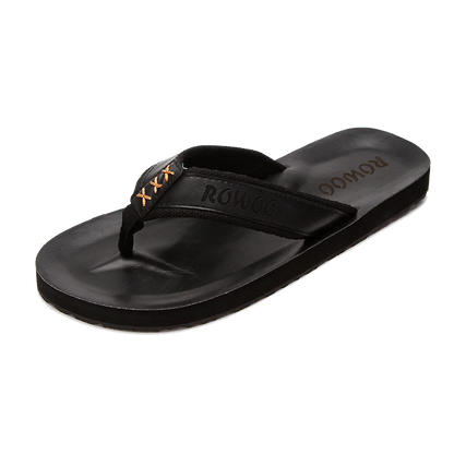 Chanclas de piel sintética para hombre, transpirables, antideslizantes, para playa, informales, de moda, venta al por mayor