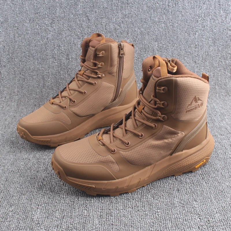 Botas de trabajo resistentes al agua y al viento para escalada al aire libre para hombre, botas de senderismo de alta resistencia, con interior de goma Help Me