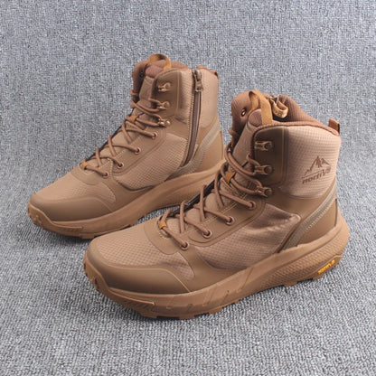 Botas de trabajo resistentes al agua y al viento para escalada al aire libre para hombre, botas de senderismo de alta resistencia, con interior de goma Help Me