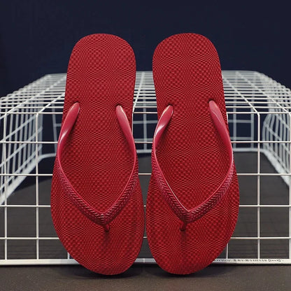 Sandalias de playa de verano para mujer, de moda, antideslizantes, con tiras, de PVC, de color puro, para uso en exteriores, estilo sencillo.