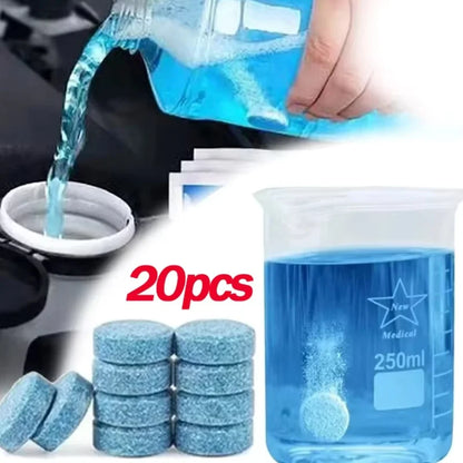 Limpiador sólido para parabrisas de coche, anticongelante de invierno, tableta efervescente, detergente para limpiaparabrisas, herramienta universal para eliminar película de aceite.