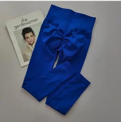 Pantalones de yoga deportivos sin costuras de cintura alta, leggings deportivos para levantar caderas, gimnasio, correr, de secado rápido, ajustados.