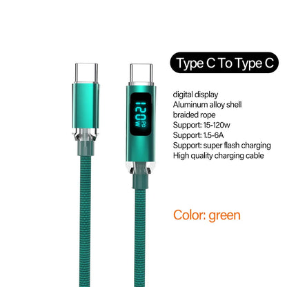 Cable USB tipo C JINMUXI PD de 120 W a USB C de 6 A, cargador de carga rápida para OPPO, Realme, Huawei Poco, Samsung, iPhone 15, cable de pantalla 16