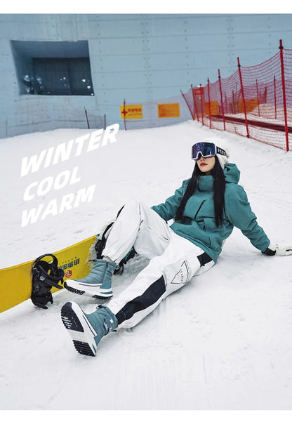 Botas de nieve de invierno para mujer, de terciopelo grueso, de viaje, cálidas, antideslizantes, de algodón, de tubo medio, informales y cómodas.