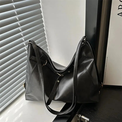 Bolso de mano retro de gran capacidad para mujer, mochila informal de moda con doble hombro para otoño e invierno, nuevo bolso de moda.