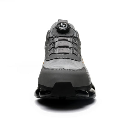 Small Size Rotary Buckle Work Safety Shoes For Men Air Soft Sole Lightweight Protective Work Sneakers Men and Women Shoes