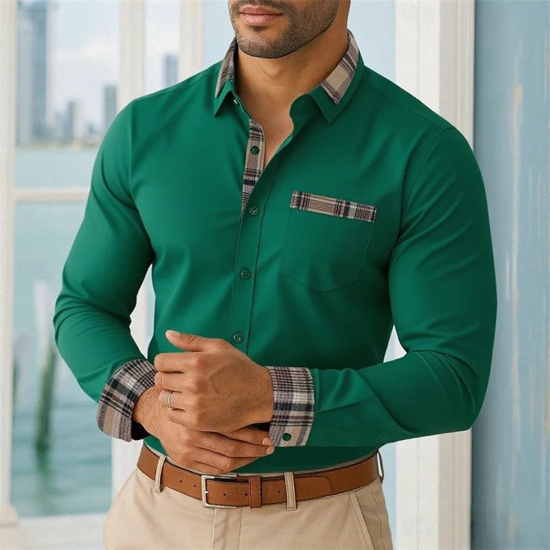 Camisas de vestir para hombre, camisas informales para la oficina y actividades al aire libre, camisas suaves y cómodas para la calle, camisetas de alta calidad para hombre, tallas grandes