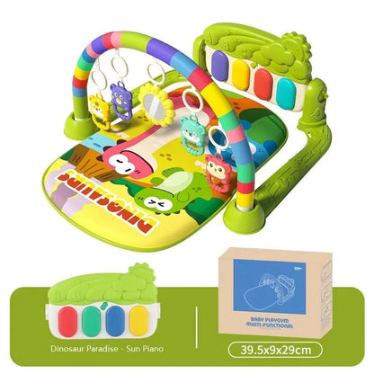 Marco de fitness multifuncional para niños, juguetes musicales para bebés, pedales, piano, marco de fitness, juego de rompecabezas, manta, tapete educativo, juguete de regalo