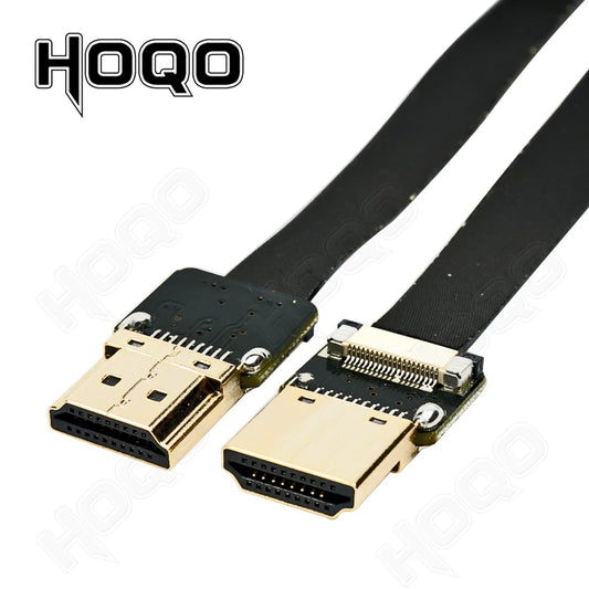 Cable plano HDMI tipo A macho a macho FPC de 10 cm, 20 cm y 50 cm compatible con FPV y micro/mini HDMI para fotografía aérea con multicópteros.