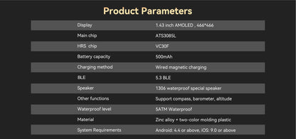 Nuevo reloj inteligente para exteriores para hombre, batería de larga duración de 500 mAh, pantalla AMOLED, resistente al agua hasta 5 ATM, monitor de ritmo cardíaco, GPS, reloj inteligente militar.