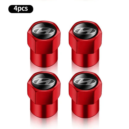 4 tapas para válvula de aire de rueda de coche para Hyundai IONIQ Tucson I30 I40 Fe CM DM Elantra Sonata RB LC Kona, accesorios para coche.