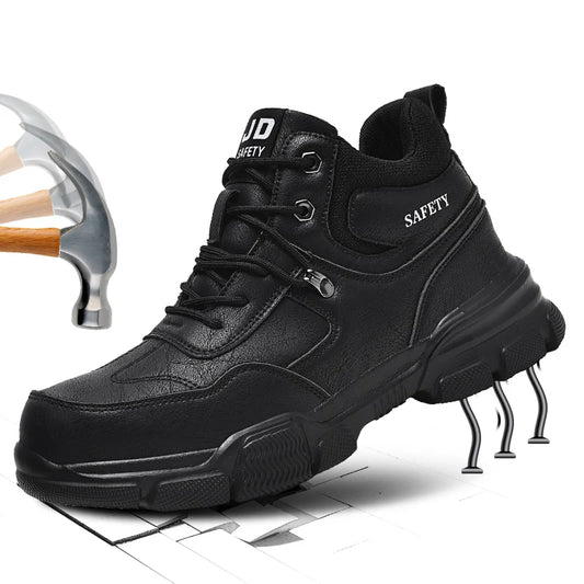 Zapatos de trabajo de seguridad unisex con puntera de acero, transpirables, antiaplastamiento, antipinchazos, calzado de protección laboral para hombres y mujeres, zapatillas, botas de seguridad.