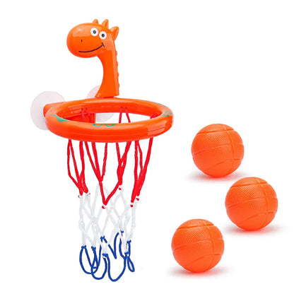 Juguete de baño para bebé, juego de agua para niños, bañera con ventosa, aro de baloncesto con 3 pelotas, juguetes de baño para niños.