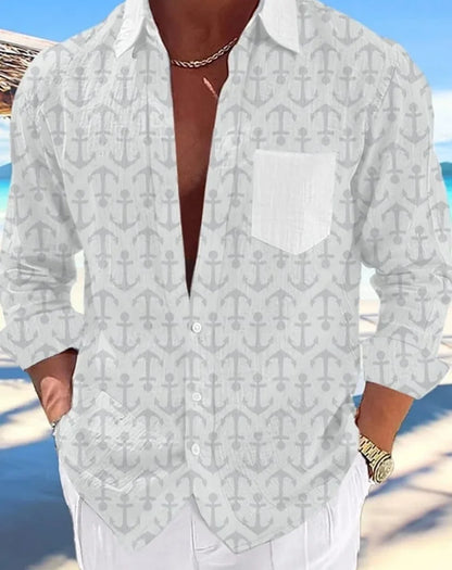 Camisa hawaiana informal para hombre, nueva camisa de verano con estampado 3D azul marino, camisa informal de manga corta, ropa transpirable para hombre