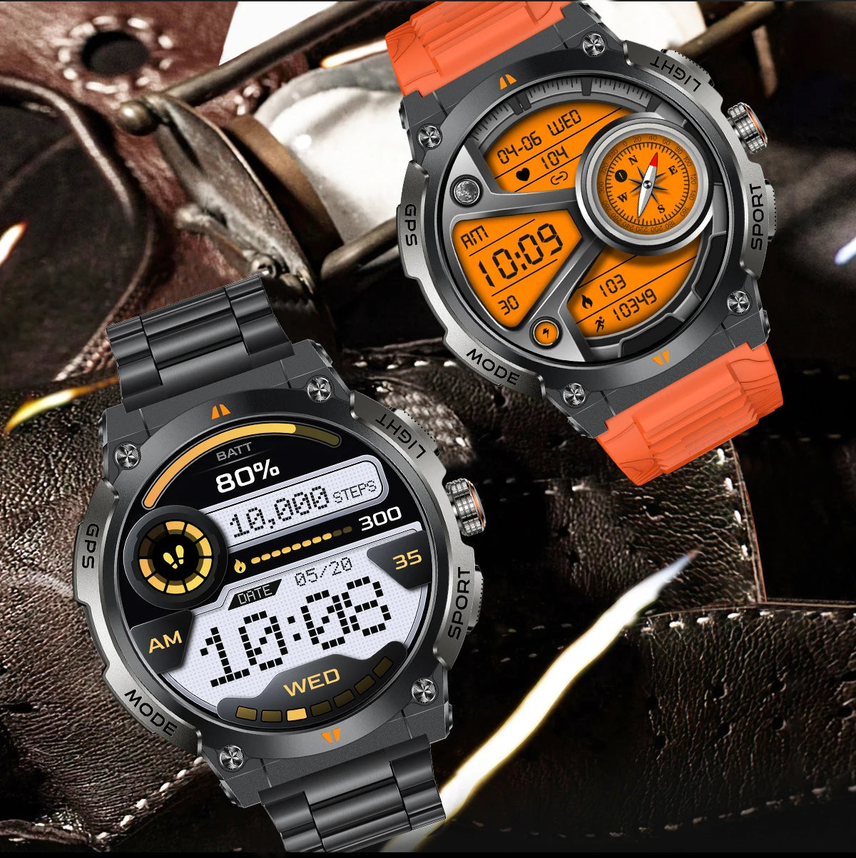 LIGE - Nuevo reloj inteligente con GPS para hombre, llamadas Bluetooth, batería grande de 400 mAh, pantalla AMOLED de 1,43 pulgadas, voz IA, IP68, resistente al agua