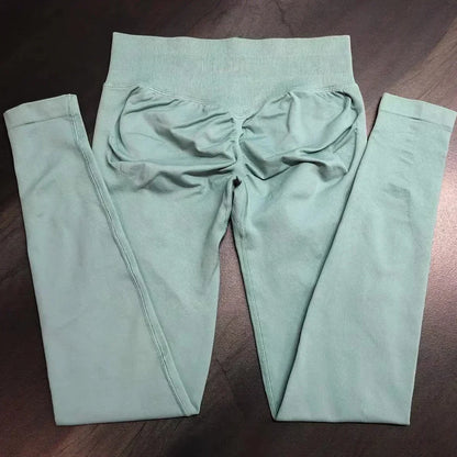 Leggings deportivas sin logo para mujer, efecto push-up, cintura baja, sin costuras, para gimnasio, yoga y entrenamiento.