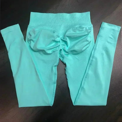 Leggings deportivas sin logo para mujer, efecto push-up, cintura baja, sin costuras, para gimnasio, yoga y entrenamiento.