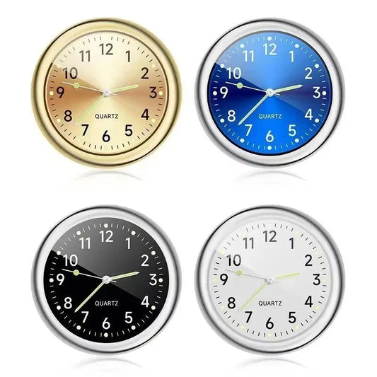 Reloj de coche luminoso, miniautomóviles, reloj digital adhesivo interno, relojes mecánicos de cuarzo, adorno para coche, accesorios para coche, regalos.