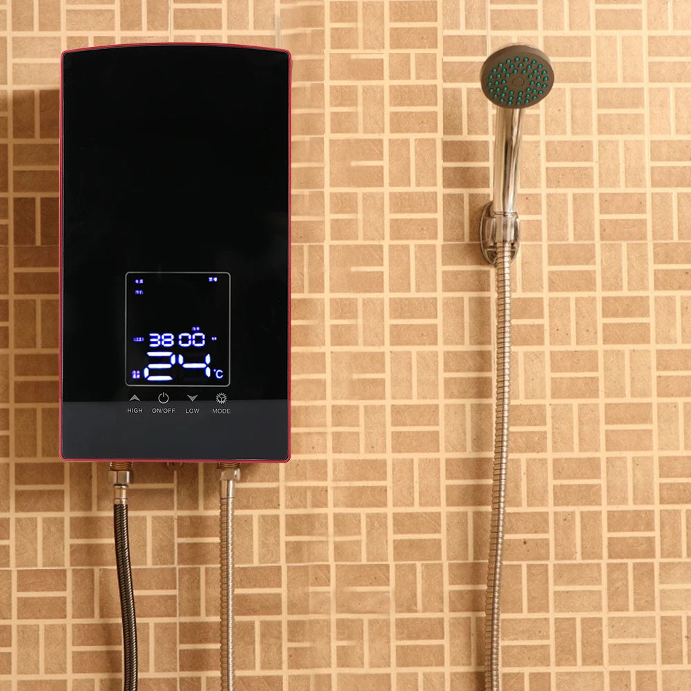 Calentador de agua eléctrico mural con control por voz. Calentador de agua instantáneo para baño, 220-240 V.