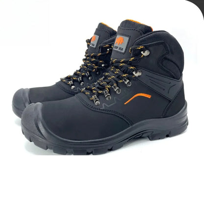 Zapatos de trabajo de cuero antiestáticos, de protección laboral, antiaplastamiento, antipinchazos, antideslizantes, antipolvo y resistentes al desgaste para hombre.