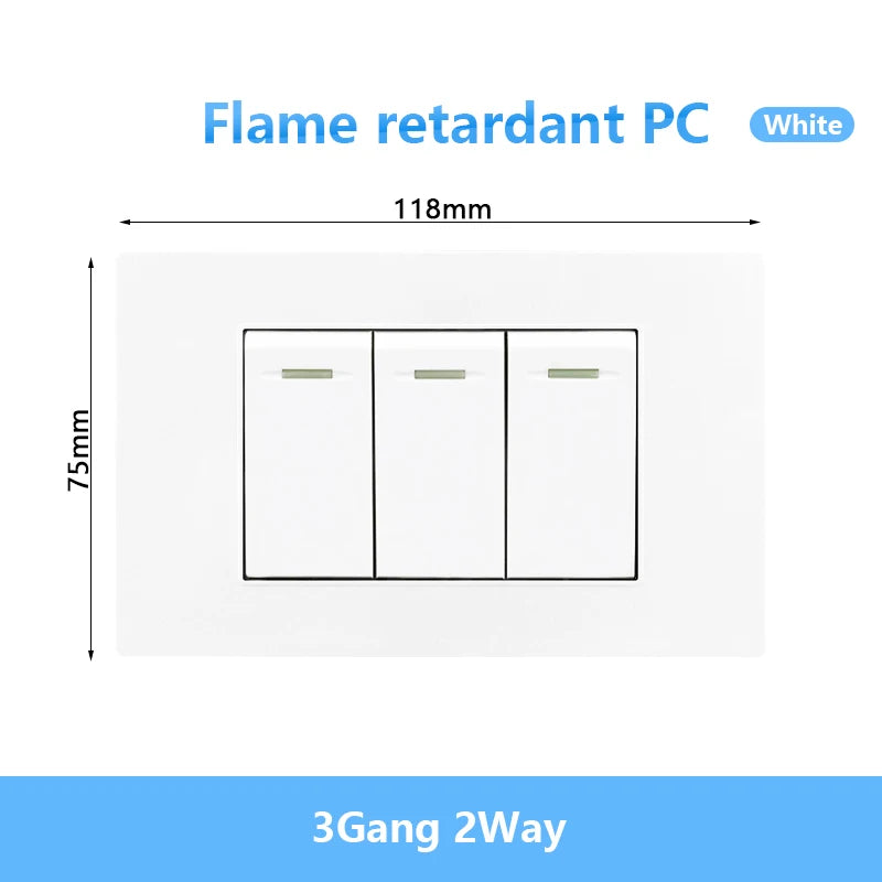 Enchufe de pared USB inteligente tipo C de 20 W con carga rápida para Italia, Chile y México; panel de interruptor de luz eléctrico de Brasil con toma USB-C universal.
