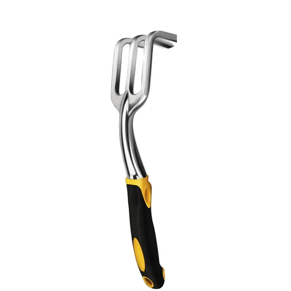 Paleta de mano para jardinería, rastrillo, cultivador y desmalezadora con mango ergonómico para trasplantar césped, tierras de cultivo y bonsái.