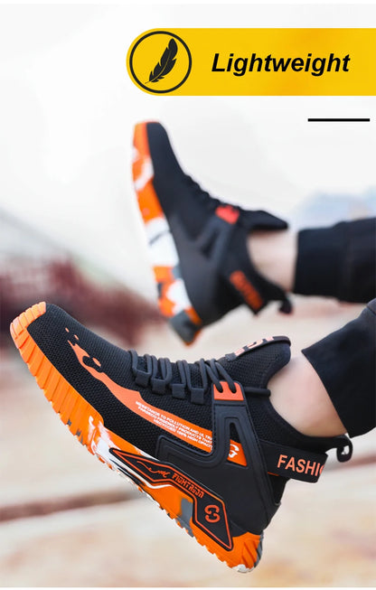 Botas de seguridad de caña alta para hombre, calzado de protección, zapatos de trabajo con puntera de acero, zapatos de seguridad antiperforación para hombre y mujer, botas de seguridad para el trabajo.