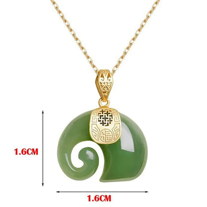 Colgante de elefante de jade hetiano de piedra natural, cadena chapada en oro de 18 quilates, collar, gargantilla, joyería para mujer, cumpleaños y aniversario.
