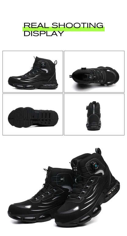 Work Safety Shoes Men Women Steel Toe Sneakers Air Cushion Indestructible Security Protection Safety Boots Size 47 48 Footwear