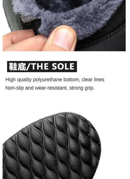 Botas de nieve para hombre, zapatos para exteriores, botas de invierno para hombre, botines de senderismo, zapatos impermeables para hombre, zapatos de trabajo, calzado
