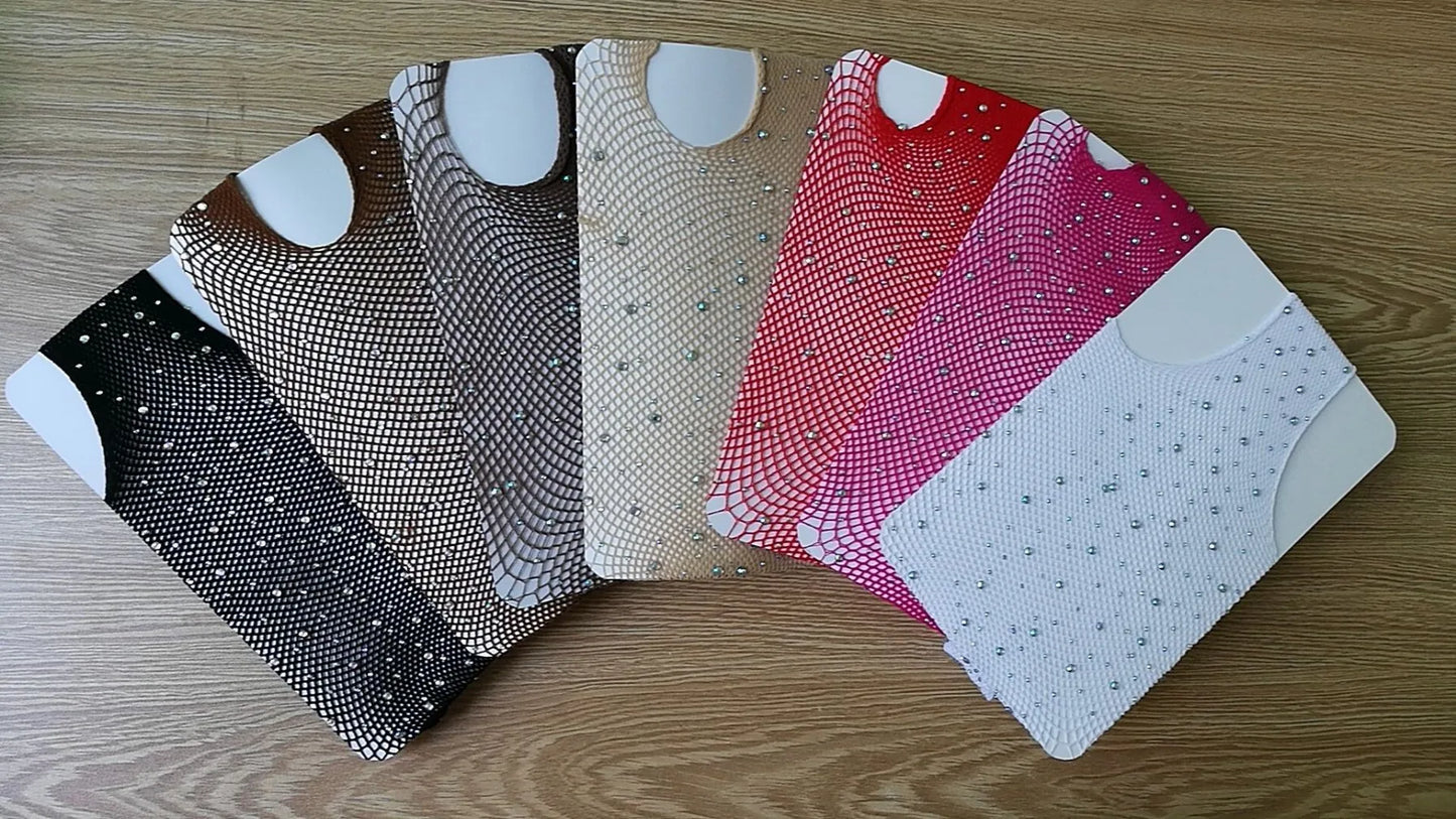 Body de talla grande con pedrería, erótico y sensual para mujer, lencería de malla, vestido babydoll, ropa interior porno, medias de rejilla para sexo.