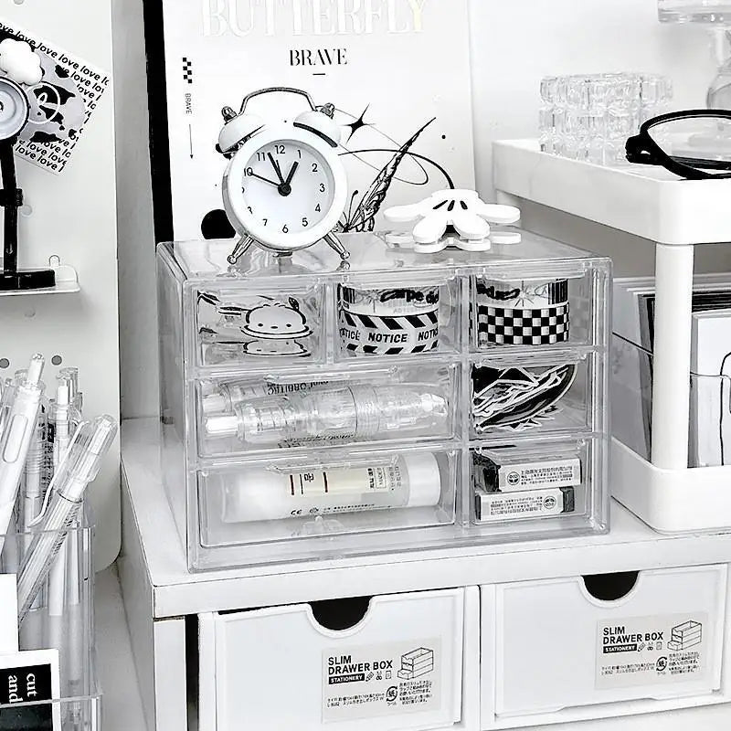Caja organizadora de cosméticos, caja multifuncional para productos de cuidado de la piel, cosméticos, joyas, maquillaje