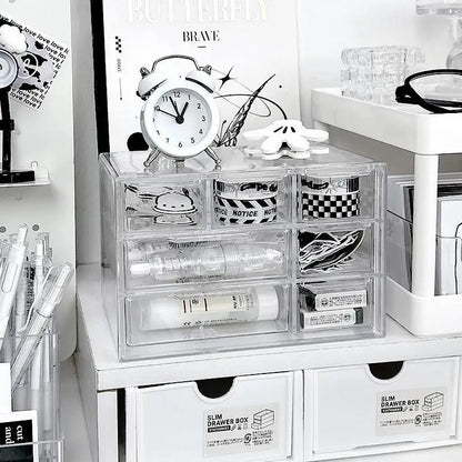 Caja organizadora de cosméticos, caja multifuncional para productos de cuidado de la piel, cosméticos, joyas, maquillaje
