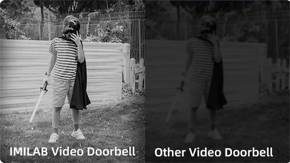 IMILAB Smart Home Video Doorbell Camera WiFi 2.5K Security Protection Human Detection Local Storag Instant Alert 5200mAh