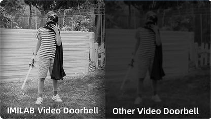 IMILAB Smart Home Video Doorbell Camera WiFi 2.5K Security Protection Human Detection Local Storag Instant Alert 5200mAh