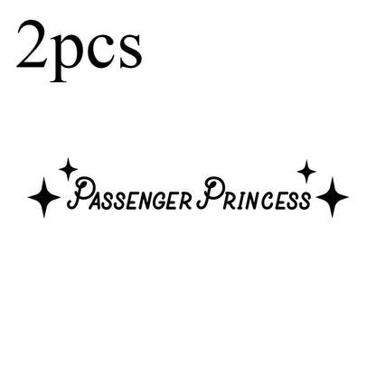 2 piezas de accesorios para el interior del automóvil, calcomanías creativas para espejo retrovisor de princesa, calcomanías de vinilo divertidas para decoración del coche