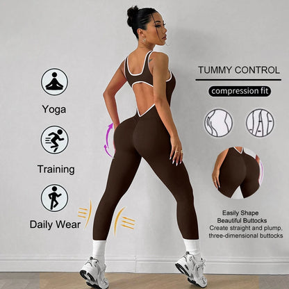 Monos deportivos de yoga para mujer, color rosa, transpirables, de secado rápido, para gimnasio, push up y entrenamiento.