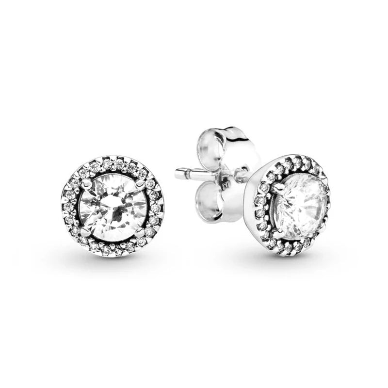 Pendientes de plata 925 con forma de corazón infinito y lazo brillante, originales, para mujer, regalo, joyería fina, 2025