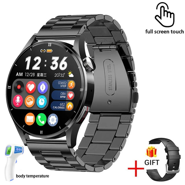 FOXBOX Watch GT3 Pro Reloj inteligente con pantalla AMOLED para hombre, esfera personalizada, respuesta a llamadas, deportivo, fitness, resistente al agua, LIGE