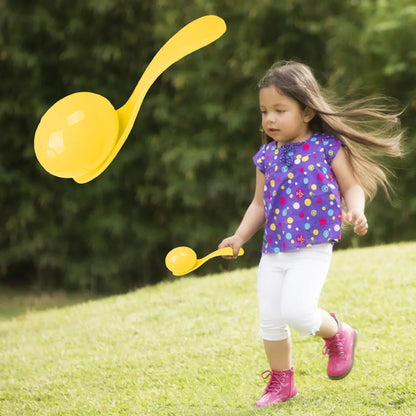 Juego de carreras de huevos y cucharas con yemas, juegos al aire libre para niños, deportes de campo, recuerdos de fiesta, juguetes interactivos entre padres e hijos.